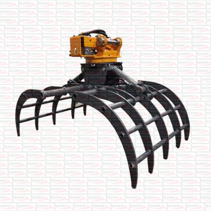 Grass Handling Grapple For Excavator