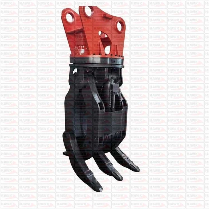 Cylinder Hydraulic Excavator Attachment Grapple